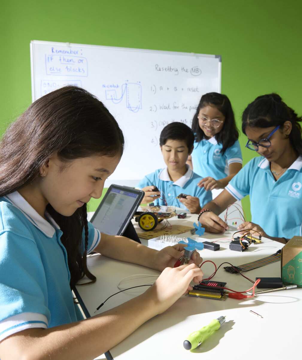 Learners at Nexus International School Malaysia participating in digital learning activities
