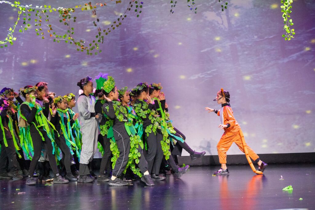 Nexus learner performing as Shere Khan during The Jungle Book Primary School production at Nexus International School Malaysia.